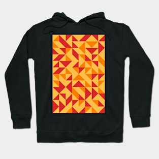 Fire Colored Geometric Pattern - Triangle #10 Hoodie